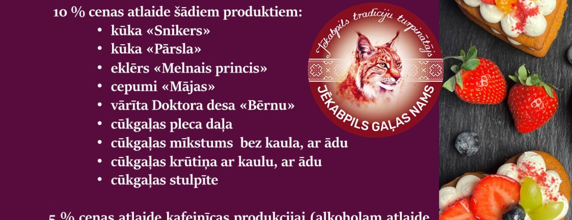 Akcija ar Jēkabpils Gaļas Nama karti aprīlī