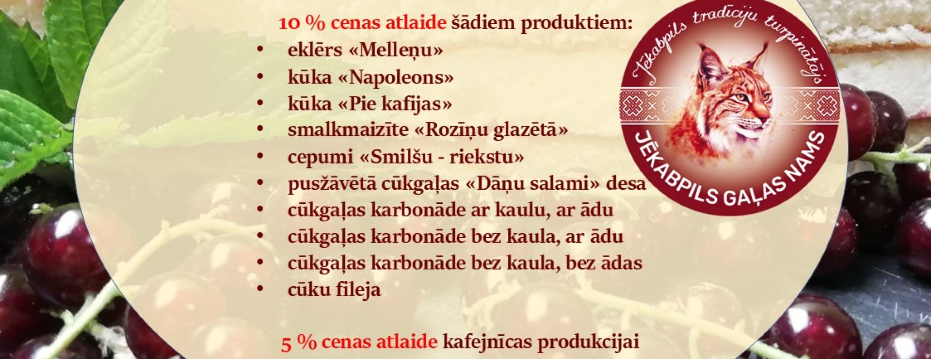 Akcija ar Jēkabpils Gaļas Nama karti novembrī