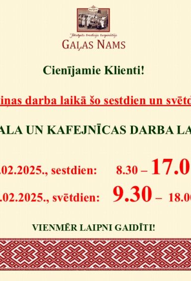 Izmaiņas darba laikā šo sestdien un svētdien